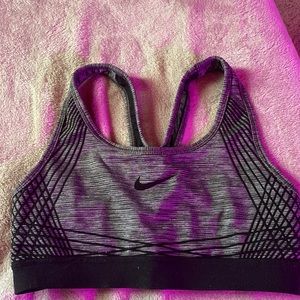 Grey Nike dri-fit sports bra